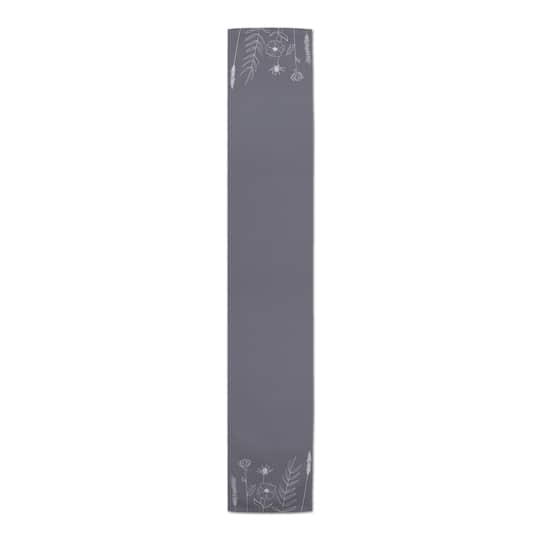 Handdrawn Flowers On Indoor/Outdoor Table Runner
